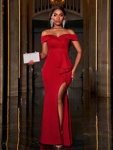 Faeriesty 露肩分裆修身美魔女禮服晚禮服