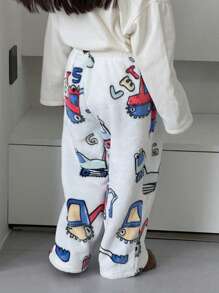 DAZY Young Girls Full Print Long Pants, Fall Clothes - White - View 2