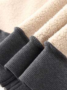 Chiquease Áo nỉ trùm đầu màu xám lông xù dành cho nữ - Màu xám đen - Xem 6