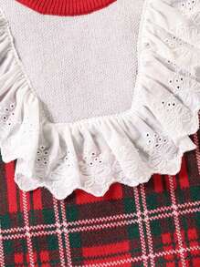 女婴时尚可爱针织连体衣 - 彩色 - 查看 4