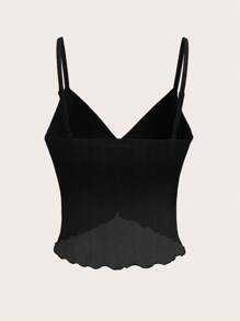 SHEIN ICON Summer Fashionable Sheer Mesh Spaghetti Strap - Black - View 3
