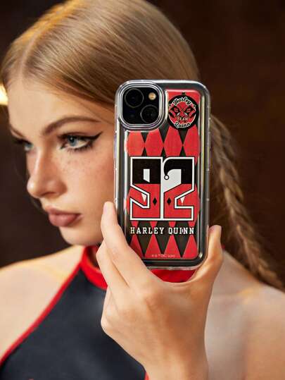 Harley Quinn | ROMWE 1 pieza Funda de teléfono transparente con cordón compatible con Apple iPhone 11 12 13 14 15 Pro Max