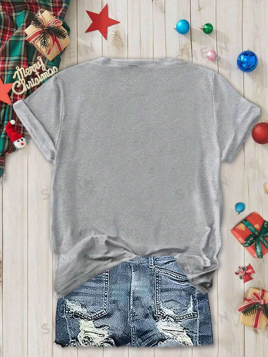 SHEIN LUNE Plus Size Women's Merry Christmas Tree It's Most The