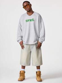 Manfinity VCAY Maglione oversize a maglia larga, girocollo