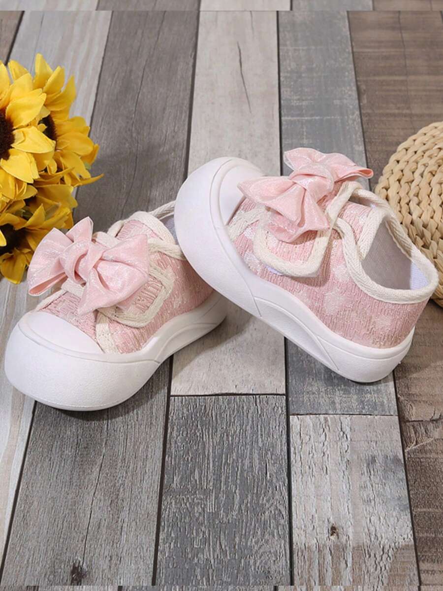 Giày thể thao thoải mái giản dị trang trí nơ thời trang cho bé gái dùng hàng ngày và chơi thể thao, mùa xuân và mùa thu - Xem 1