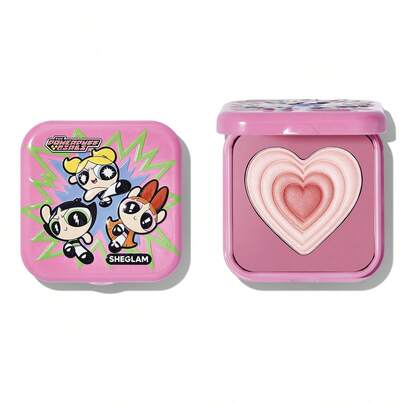 The Powerpuff Girls X SHEGLAM Rubor En Polvo Tough Love Shimmer Blush-Utonium, Rubor En Polvo Suave Para , Pigmento Natural, No Graso, Difuminable, Maquillaje Facial Rare Colorete Marca Belleza Maquillaje Maquullaje CosméTica Para Mujeres NiñAs Perfecto Para Invierno Primavera Verano Ideal Para Y2K Elegante Moda Adecuado Para CumpleañOs DíA De La Madre Regalo Fiesta Listo Mejor Color