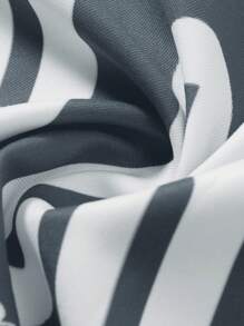 Manfinity EMRG Oversized Shirts,Men's Color-Block Simple Printed Short Sleeve Vintage Shirts - Dark Grey - View 7