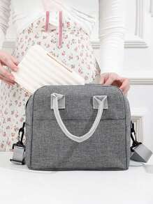 Men's And Women's Insulation Lunch Bag,Student Hand-Held Lunch Box Bag,Solid Color Simple Crossbody Lunch Bag Cooler Bag,Suitable For Taking Lunch To Work, Outdoor Camping And Picnic,For Students To Take Lunch To SchoolInsulatedWomanFor Women LadiesSchool Supplies Stuff Accessories Bag For School School Accessories School Stuff - Multicolor - View 3