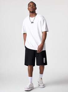 Manfinity VCAY Men's Loose Fit Colorblock Crew Neck Short Sleeve T-Shirt Set, Summer