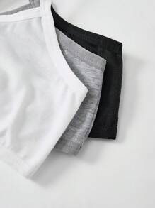 SHEIN 6pcs/Set Tween Girls' Simple, Soft And Breathable Camisole Training Bras Set - Multicolor - View 6