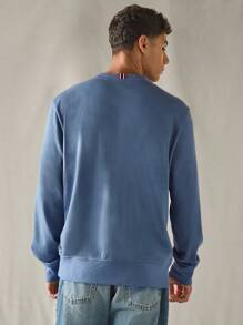 Manfinity VCAY Men's Knitted Casual Loose Fit Long Sleeve Solid Color Sweatshirt