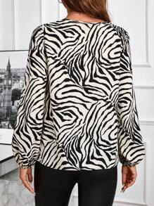 EMERY ROSE 冬季女装 秋装 秋季女装 秋季女装 秋季女装 秋季衬衫 动物印花秋季衬衫 上帝衬衫 派对女装 外出上衣 女士衬衫 - 彩色 - 查看 3