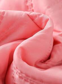 Baby Girl Star Pattern Embroidered Reversible Thermal Lined Casual Pants, For Fall/Winter - Black - View 4