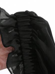 DAZY 雪纺露肩系带性感睡裙