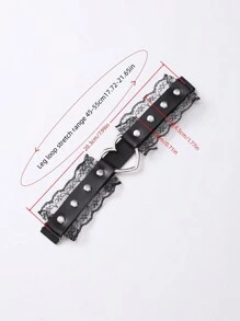 Cadena para la pierna con forma de corazón y encaje, de moda y sexy