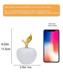 1 ornement en céramique en forme de pomme blanc, style créatif de luxe, artisanat, convient pour le bureau, la maison, la décoration. Meilleurs cadeaux