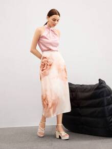 CUCCOO SZL Woman Shoes Rhinestone Detail Bow Decor Point Toe Chunky Beige High-Heeled Pumps For Summer Graduation Heels Prom Heels Vacation Shoes Summer Elegant Heels Spring Shoes Spring Break Easter