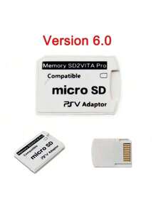 AOLION 适用于PS Vita的6.0版本TF卡适配器，SD 2VITA游戏卡槽，适用于PSV 1000/2000，兼容3.65系统，支持Micro SD卡存储 - 白色 - 查看 2