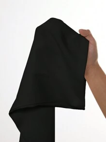 SHEIN PETITE 適合辦公室女士穿著的純色寬腿褲