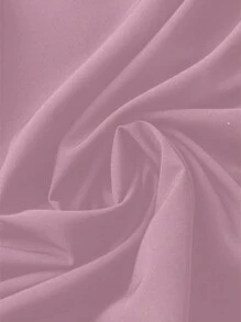 SHEIN LUNE 大码 V 领长袖休闲宽松舒适优雅连衣裙 - 粉色 - 查看 3
