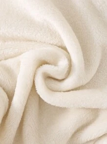 SHEIN 2pcs Young Girls' Cloud Pattern Embroidery Flannel Long Sleeve Top And Pants Pajama Set, Comfy For Fall Winter - Pink - View 5