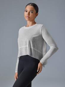 VARSITIE 夏季和秋季户外休闲基本款女式运动 T 恤和背心 - 淺灰色 - 查看 5