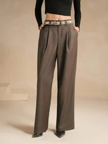 Anewsta Elegant Pleated Maxi Trousers