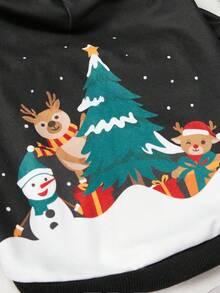 PETSIN 1 件带帽子设计的宠物雪人连帽衫，圣诞主题 - 彩色 - 查看 7