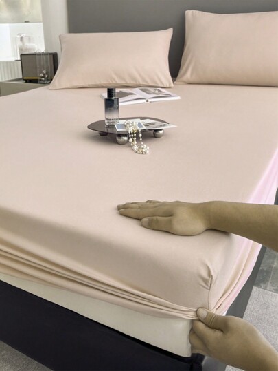 3pcs Light Pink Kids Bedding Set - Fitted Sheet, Pillowcase, Fitted Sheet