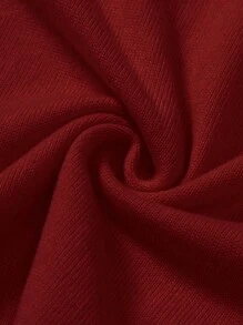 Manfinity Mode Men's Casual Solid Turtleneck Sweater, Autumn/Winter , Long Sleeve Top - Burgundy - View 6