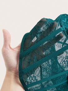 SHEIN ICON 1pc Elegant Solid Color Lace Camisole Top For Summer - Dark Green - View 6