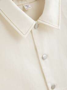 THE HAPPY LOOK Jacke für Teenager-Jungen mit kontrastfarbigen Bündchen, gerippter Optik und Metallknöpfen, einfarbiger Mantel mit langen Ärmeln, Herbst/Winter