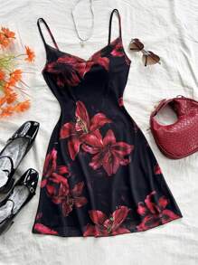 Soleia Đầm ôm body họa tiết hoa gợi cảm dành cho nữ - Nhiều màu - Xem 3