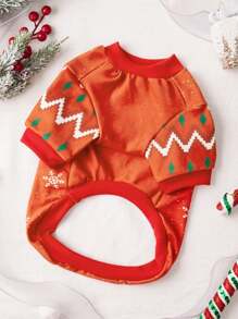 PETSIN Christmas Print Fashion Pet T-Shirt - Multicolor - View 5