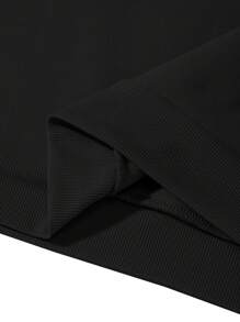 Manfinity Homme Bộ 2 áo hoodie lót nhiệt in chữ thường ngày cho nam và quần nỉ, mùa thu/đông - màu đen - Xem 7