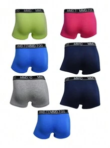 7pcs Men's Comfortable Breathable Boxer Briefs - Multicolor - View 2