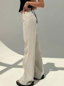 Aloruh Spring Summer Flare Pants, Low-Waisted Stylish And Slimming Casual Pants For Going Out, Dates, Vacation
