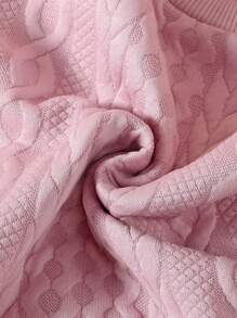 SHEIN 3 peças de Blusas de Moletom Entrançadas para Meninas Bebê, Adequadas para Uso Casual Interno e Externo, Outono/Inverno