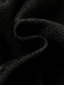 1pc Black Oversized Tween Boy Casual Ghost Colorful Graphic Print Thermal Lined Round Neck Drop Shoulder Long Sleeve Sweatshirt Clothes, Suitable For Halloween, Fall/Winter