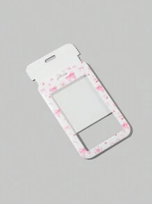 ROMWE Kawaii 1pc Adorable Bow Tie Slide Cover Card Holder Halter Badge Protector Case, Back To School Valentines - Multicolor - View 3