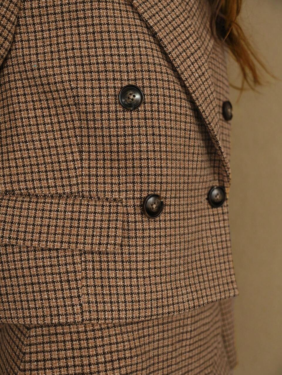 MOTF STUDIO WOOL DOUBLE BREASTED BOXY BLAZER