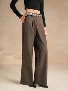 Anewsta Elegant Pleated Maxi Trousers