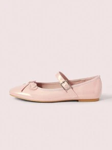CUCCOO DOLLMOD Women's Elegant Pink Bow Flat Shoes Fall - Pink - View 6