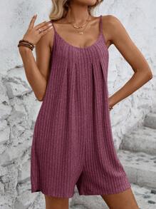 SHEIN LUNE Khaki Casual Romper For Women, Suitable For Sports, Concerts Or Daily Wear, Summer