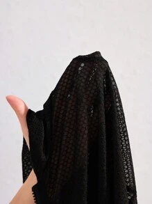 SHEIN Sport Studio Spring & Summer Casual Solid Color Sheer Hooded Sports Jacket