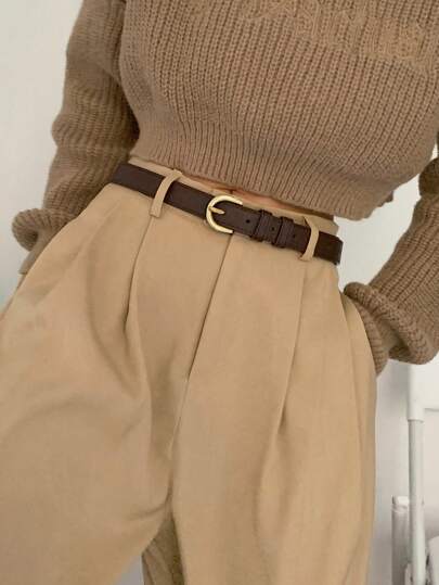 DAZY 可调节金属装饰简约休闲腰带