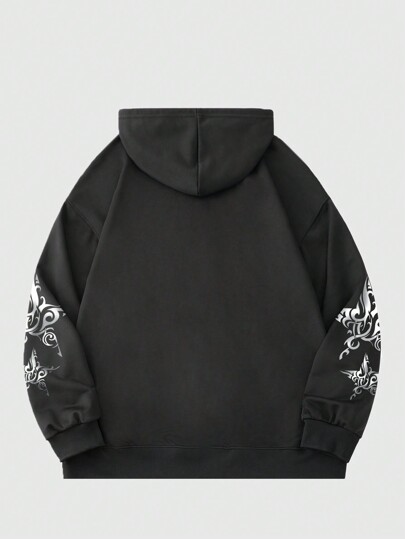 Street Life Men's Retro Distressed Graphic Pullover Hoodie