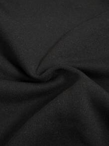 Manfinity Hypemode Sudadera holgada y casual de cuello redondo de manga larga con estampado de letras y bloques de color para hombre