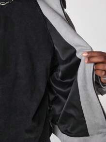 Manfinity VCAY Herren einfarbiges minimalistisches Tageskleidungshemd mit Kragen und langen Ärmeln, Cargo-Arbeits-Basis-Hellgrau-Hemd, für Freunde, Ehemann, Freund als Geschenk
