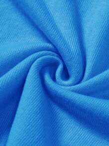 Manfinity Homme Men's Casual Letter Pattern Turtleneck Sweater, Autumn/Winter Letter Embroidery, Men Turtleneck Sweater, Men Turtle Neck, Blue Turtleneck Sweater, Men Blue Sweater, Blue Sweater - Baby Blue - View 6